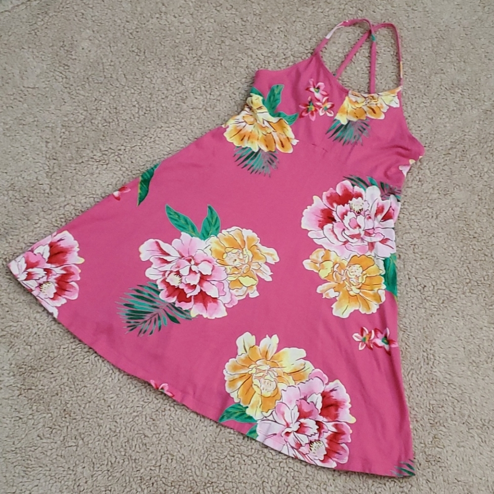 Old Navy Girls Size 8 Tropical Sundress Adjustable